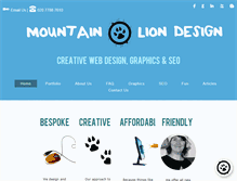 Tablet Screenshot of mountainliondesign.co.uk